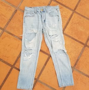 Tom Girl/ Mom Distressed Jeans